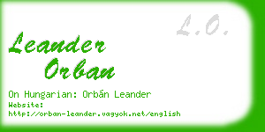 leander orban business card