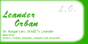 leander orban business card